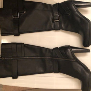 DKNYC Soft Black Leather Boots, virtually new
